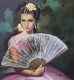 Domingo Alvarez Gomez (1942) - Mujer con abanico