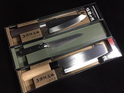 MASAMUNE / Set of 3 /  DEBA  NAKIRI  PETTY -, Antiek en Kunst, Antiek | Keukenbenodigdheden