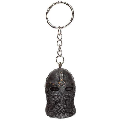Sleutelhanger ijzer middeleeuwse ridderhelm met malien 4cm N, Verzamelen, Sleutelhangers, Nieuw, Ophalen of Verzenden