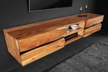 Hangend tv-meubel AMAZONAS 160cm natuurlijk acacia massief beschikbaar voor biedingen