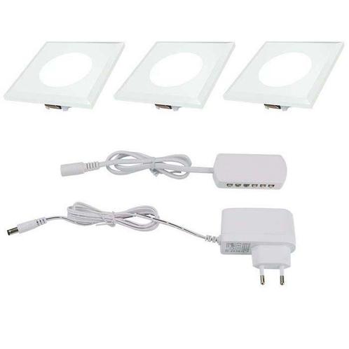 LED onderbouwverlichting | set van 3 LED inbouwspots | 1.5 w, Huis en Inrichting, Lampen | Spots, Nieuw, Verzenden