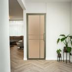 Stalen Binnendeur Olijfgroen 6 Vlaks Mat glas Luxe design, Minder dan 80 cm, Binnendeur, Nieuw, Metaal