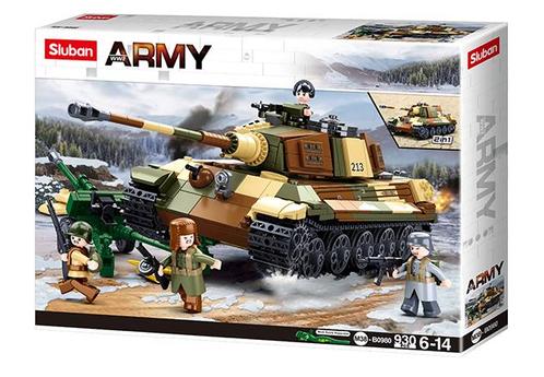 Sluban Grote Duitse Tank M38-B0980 (Leger bouwsets), Kinderen en Baby's, Speelgoed | Bouwstenen, Nieuw, Verzenden