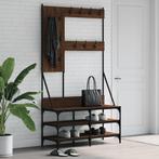 vidaXL Kledingrek met schoenenrek 100x40x184 cm bruin, Kleding | Dames, Kledingrekken, Verzenden, Nieuw