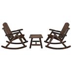 vidaXL 3-delige Loungeset massief vurenhout, Verzenden, Nieuw, Hout, Loungeset