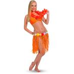 Hawaii Rokje Oranje Stro 45cm, Kleding | Dames, Nieuw, Verzenden