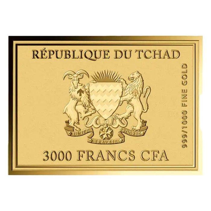 1/1000 Troy Ounce - Goud .999 - Chad Carl Spitzweg Paintings, Postzegels en Munten, Edelmetalen en Baren