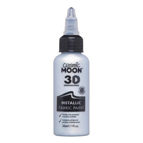 Cosmic Moon Metallic Fabric Paint Silver 30ml, Hobby en Vrije tijd, Feestartikelen, Nieuw, Verzenden