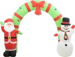 vidaXL - Kerstboog - kerstman - en - sneeuwpop - opblaasbaar, Zo goed als nieuw, Verzenden