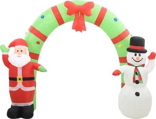 vidaXL - Kerstboog - kerstman - en - sneeuwpop - opblaasbaar, Hobby en Vrije tijd, Feestartikelen, Zo goed als nieuw, Verzenden