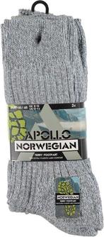Apollo - 46-48 - 6P Noorse Sokken Grijs, Kleding | Heren, Sokken en Kousen, Verzenden, Nieuw