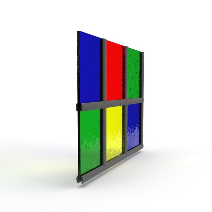 Enkel glas in lood diagonaal blank, Doe-het-zelf en Verbouw, Glas en Ramen, Nieuw, Ophalen of Verzenden