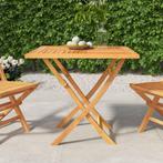 vidaXL Tuintafel inklapbaar 85x85x76 cm massief teakhout, Tuin en Terras, Tuintafels, Verzenden, Nieuw, Hout