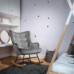 Aemely® Schommelstoel Steerne - Grijs Velvet, Blank Hout, Ophalen of Verzenden, Nieuw, Stoel(en)
