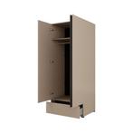 Kledingkast Crotone - Taupe - 2-Deurs met Lade, Huis en Inrichting, Kasten | Kledingkasten, Verzenden, Nieuw