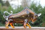 sculptuur, glass bull art - 23 cm - Glas