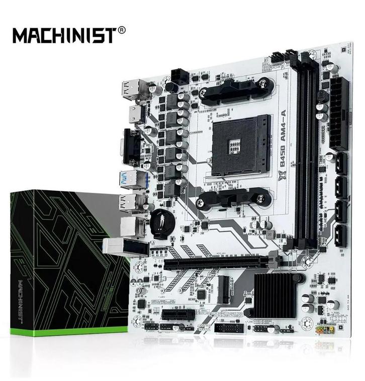 Machinist B450 AM4-A Motherboard – Micro-ATX, Computers en Software, Moederborden, Nieuw, Ophalen of Verzenden