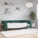 vidaXL Slaapbank 100x200 cm fluweel donkergroen, Huis en Inrichting, Slaapkamer | Bedden, 100 cm, Eenpersoons, Verzenden, Nieuw