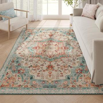 Vloerkleed - Vintage Home – Antislip - Blauw beschikbaar voor biedingen