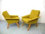 Vintage fauteuils uit 20/70-ties profesn. opnieuw bekleed