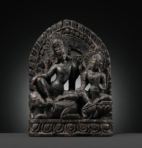 Houten zuil van Shiva en Parvati - Hout - Nepal - 17e eeuw, Antiek en Kunst, Antiek | Overige Antiek