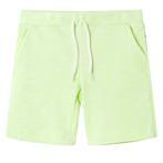 vidaXL Kindershorts met trekkoord 116 neongeel, Verzenden, Nieuw