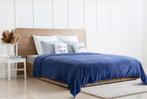 2dekans | H&C Luxe Plaid 240x220 - Groot Deken - Extra Zacht, Ophalen of Verzenden, Zo goed als nieuw, Blauw