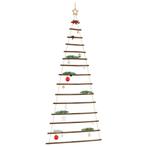 vidaXL Hangende kerstboom met topster 100x210 cm natuurlijke, Diversen, Kerst, Verzenden, Nieuw