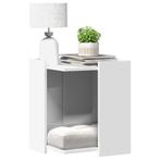 vidaXL Kattenbakkast 42x42x51 cm bewerkt hout wit, Dieren en Toebehoren, Verzenden, Nieuw
