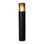 LED Tuinpaal Staande buitenlamp met Smoked Glas 50cm Zwart, Nieuw, Ophalen of Verzenden, Aluminium