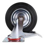 Benson Zwenkwiel met rem - Ø 200 mm - Massief rubber - Ma.., Doe-het-zelf en Verbouw, Zwenkwielen, Ophalen of Verzenden, Nieuw