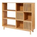 Boekenkast Ypäjä schap 127,5x147x39 cm bamboe naturel [en.ca, Huis en Inrichting, Kasten | Boekenkasten, Verzenden, Nieuw