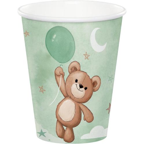 Bekers Teddy Beer 256ml 8st, Hobby en Vrije tijd, Feestartikelen, Nieuw, Verzenden