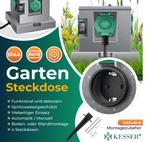 Stopcontact voor tuin - 4 stopcontacten - modern grijs -, Verzenden, Nieuw