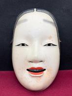 Noh masker - Hout, Hoogwaardige met de hand vervaardigde
