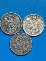 Duitsland, keizerrijk 1 Mark 1878B-1903G-1914A (Zonder, Postzegels en Munten, Munten | Europa | Niet-Euromunten