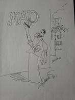 Sergio Aragones - 1 originele gesigneerde tekening - Mad, Boeken, Stripboeken, Nieuw