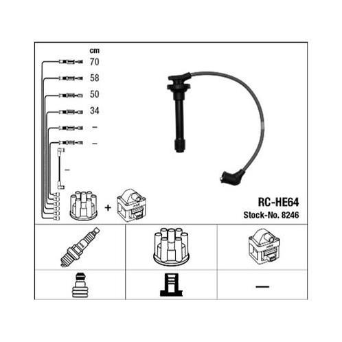 Ngk Rc-He64 Bougiekabelset, Computers en Software, Laptop-opladers, Verzenden