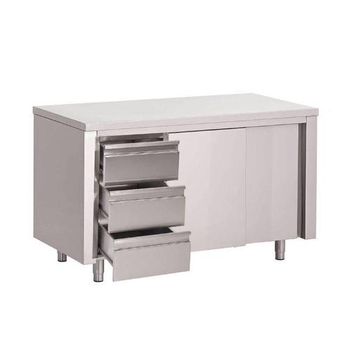 RVS Werktafel met laden en deuren | 5 Formaten, Zakelijke goederen, Horeca | Meubilair en Inrichting, Verzenden
