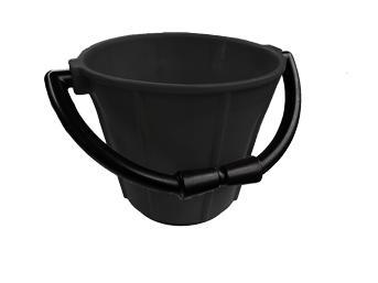 PVC puts  zwart 7,5Ltr; met kunststof beugel en handgreep, Watersport en Boten, Accessoires en Onderhoud, Ophalen of Verzenden
