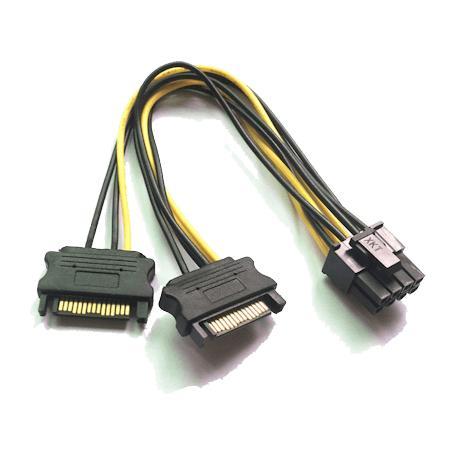 Nieuwe OEM 2xSATA-PCIe-6+2pM met garantie, Computers en Software, Pc- en Netwerkkabels, Nieuw, Ophalen of Verzenden