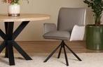 Leren draaibare eetkamerstoelen, Huis en Inrichting, Ophalen of Verzenden, Nieuw, Leer