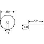 Wiesbaden Mondri Waskom Rond - 36x36x12cm - Mat, Ophalen of Verzenden, Nieuw