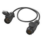 ProPlus Verloopkabel - 13-polig naar 7-polig - 80 cm - zw..., Auto diversen, Aanhangwagen-onderdelen, Ophalen of Verzenden, Nieuw