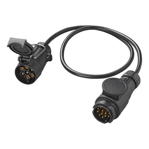 ProPlus Verloopkabel - 13-polig naar 7-polig - 80 cm - zw..., Auto diversen, Aanhangwagen-onderdelen, Nieuw, Ophalen of Verzenden