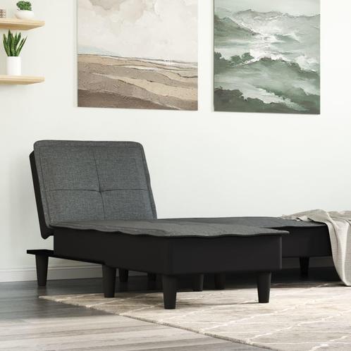 vidaXL Chaise longue stof donkergrijs, Huis en Inrichting, Banken | Sofa's en Chaises Longues, Nieuw, Verzenden