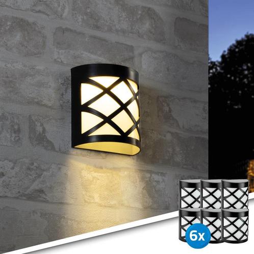 6x Solar wandlamp China Warm Wit buitenlamp op zonne-energie, Tuin en Terras, Buitenverlichting, Led, Minder dan 50 watt, Nieuw
