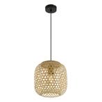 Hanglamp MIRENA 23.0 cm 1-lichts Bamboe, Huis en Inrichting, Lampen | Hanglampen, Ophalen of Verzenden, Nieuw, Minder dan 50 cm