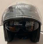 Motorhelm (Grijs) Jethelm met vizier en zonnebril Westt M..., Verzenden, Nieuw
