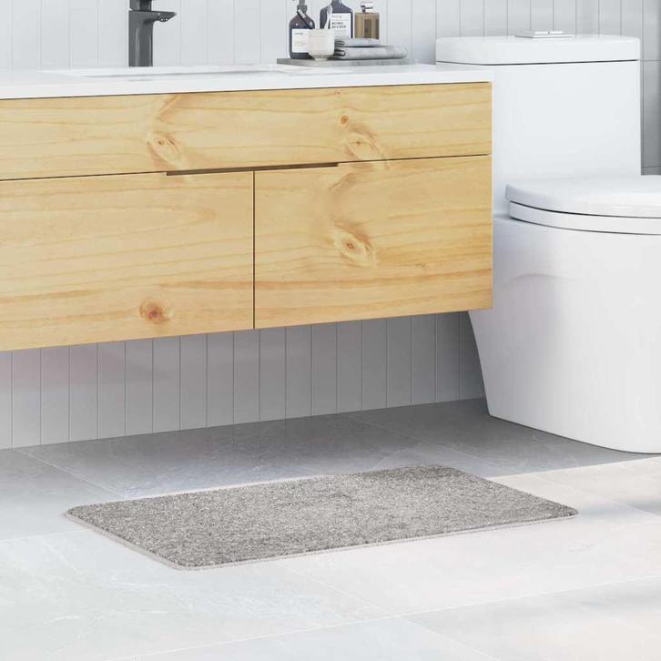 vidaXL Antislip Badmat Grijs 50 x 80 cm PP, Huis en Inrichting, Badkamer | Badtextiel en Accessoires, Grijs, Nieuw, Verzenden